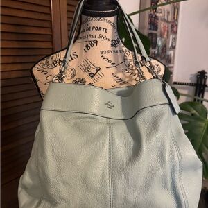 Coach Soft Blue Leather Shoulder Bag